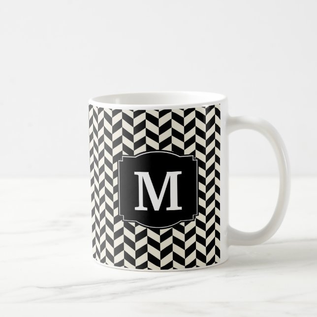 Mug Motif Chevron noir et blanc (Droite)