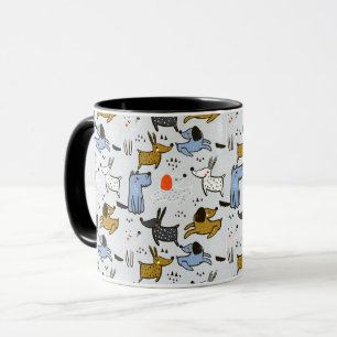 Mug Motif chien mignon Doodle
