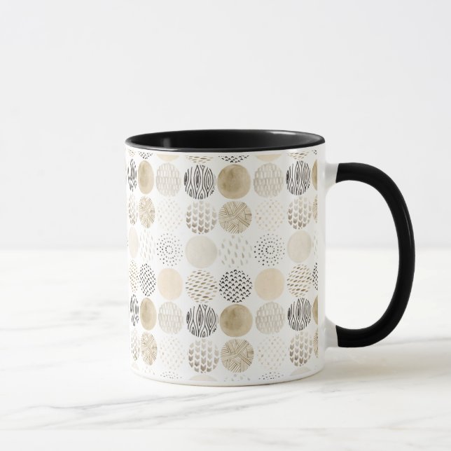 Mug Motif circulaire Abstrait neutre (Droite)