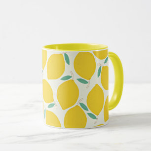 Mug Motif citron jaune citron