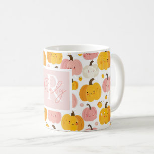 Mug Motif Citrouille aquarelle avec nom