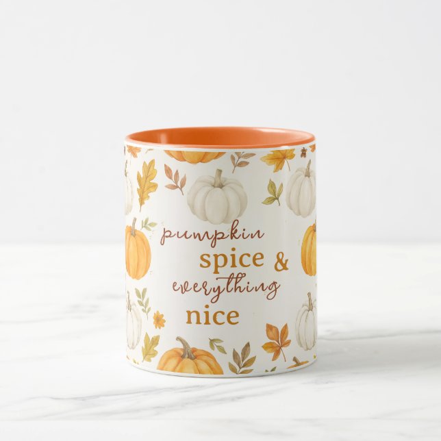 Mug Motif Citrouille mignon | Thanksgiving (Centre)