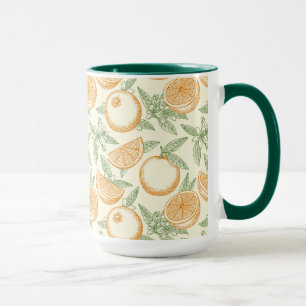 Mug Motif classique aux fruits orange