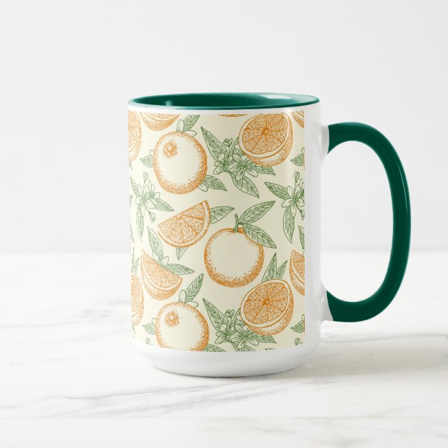 Mug Motif classique aux fruits orange (Droite)