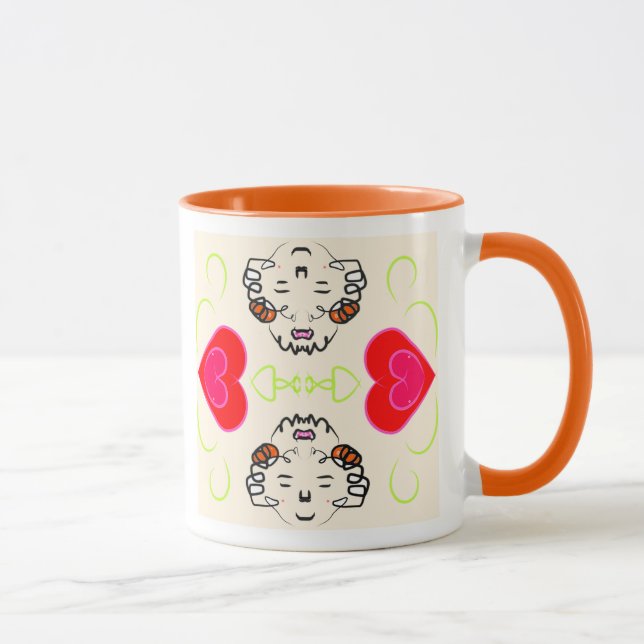 Mug Motif coeurs mignons (Droite)
