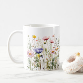 Mug Motif coloré d'aquarelle à fleurs de printemps