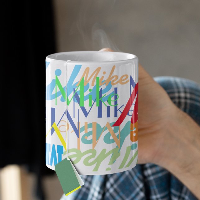 Mug motif cool de noms de couleurs différentes (good gift idea for adults and/or children)