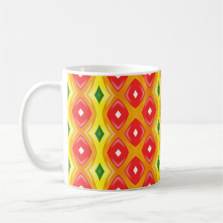 Mug Motif couleur rétro bandes diamant