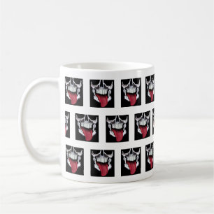 Mug Motif crâne rouge noir et blanc