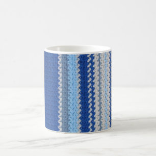 Mug Motif Crochet - Bleu