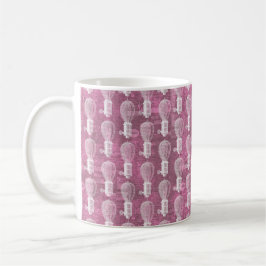 Mug Motif d'ampoule à vapeur rose vintage Dusty