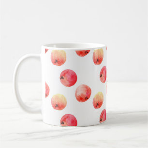 Mug Motif d'aquarelle des pommes rouges mûres