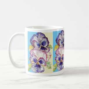 Mug Motif d'aquarelle rose et jaune pâle