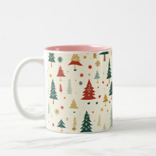 Mug Motif d'arbre de Noël coloré