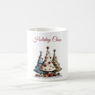 Mug Motif d'arbre de Noël dessiné à la main de manière