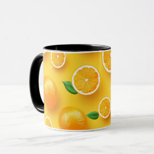 Mug Motif d'art de fruit d'agrumes moderne mignon uniq