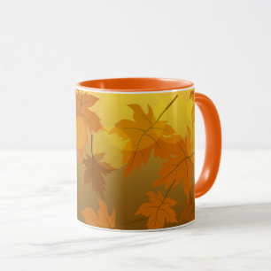Mug Motif d'automne avec feuilles d'érable en chute et