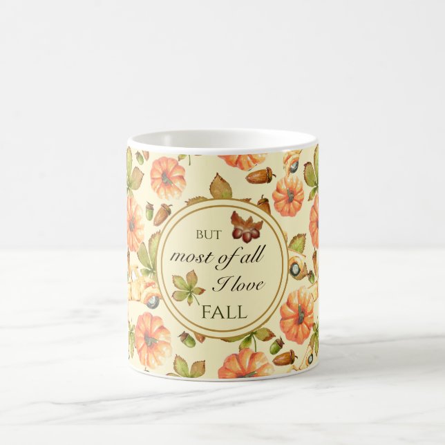 Mug Motif d'automne Vintage aquarelle (Centre)