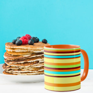 Mug Motif de bande coloré Customisé Designer