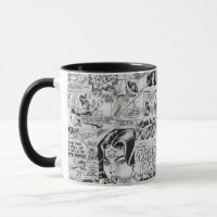 Motif de bande dessinée vintage de Wonder Woman