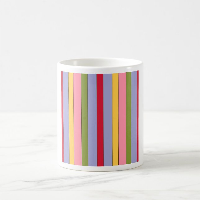 Mug Motif de bandes verticales colorées (Créateur téléchargé)