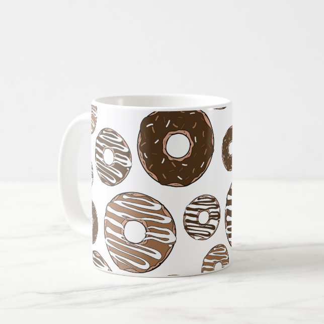 Mug Motif de beignes, beignets de chocolat, beignets d (Devant gauche)