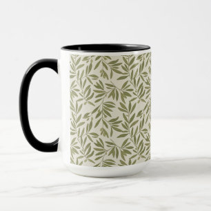 Mug Motif de branche d'olive minimal