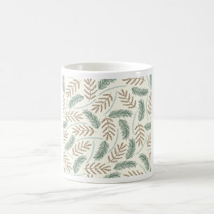 Mug Motif de branches persistantes de pin et de cèdre