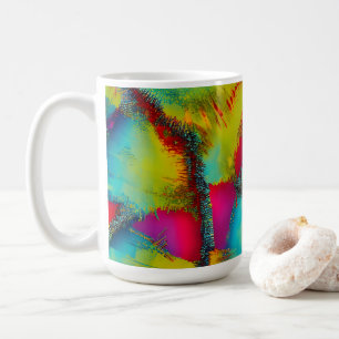 Mug Motif de broderie abstrait coloré