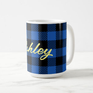Mug Motif de Buffalo À damiers noir   Personnaliser