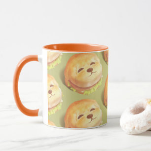 Mug Motif de burger au visage de chien adorable