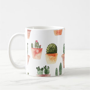 Mug Motif de cactus Brown vert à pointes