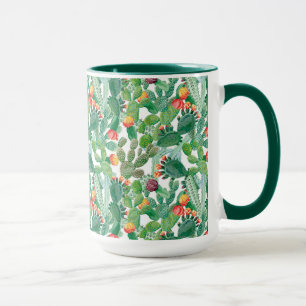 Mug Motif de cactus d'aquarelle
