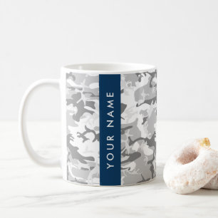 Mug Motif de camouflage gris neige d'hiver Personnalis