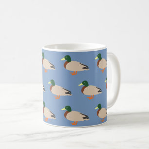 Mug Motif de canard mignon sur fond bleu