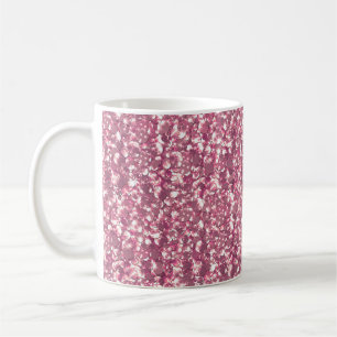 Mug Motif de cercles roses scintillants de paillettes 