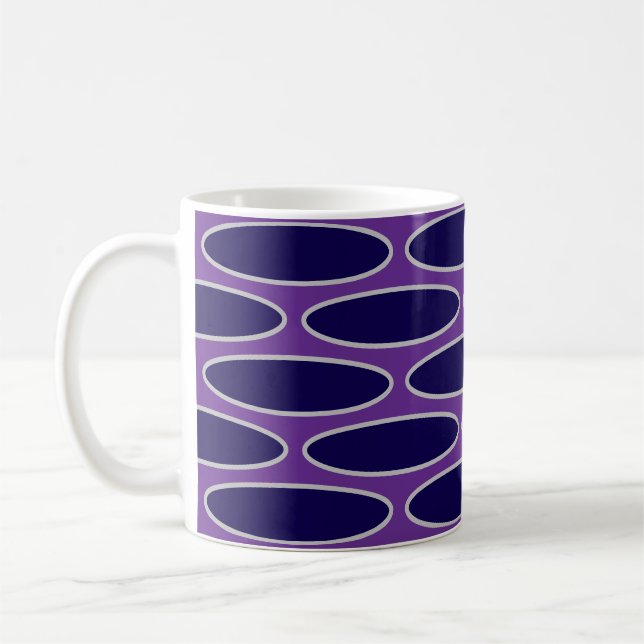 Mug Motif de chaîne violet ovale (Gauche)