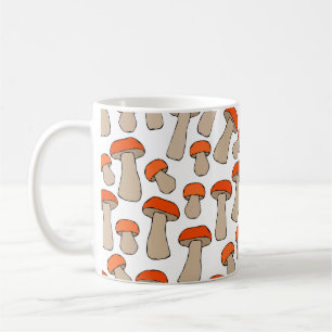 Mug Motif de champignons d'Aspen rouge orange
