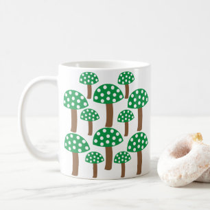 Mug Motif de champignons verts