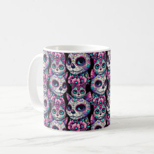 Mug Motif de chat crâne sucre