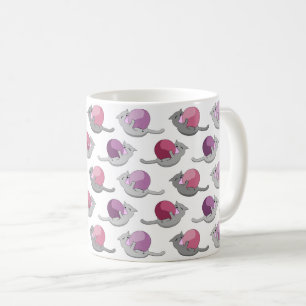 Mug Motif de chats mignons et heureux jouant avec des
