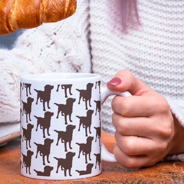 Mug Motif de chiens de Chocolate Retrivers du Labrador (Créateur téléchargé)