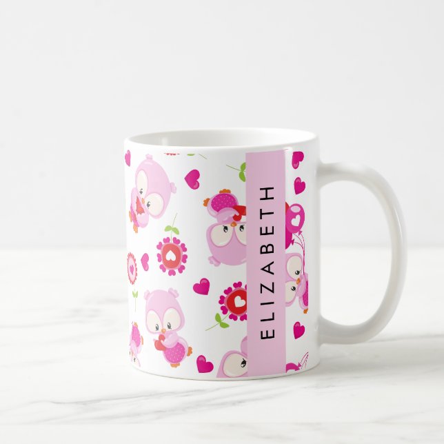 Mug Motif De Chouettes, Chouettes Mignonnes, Chouettes (Droite)