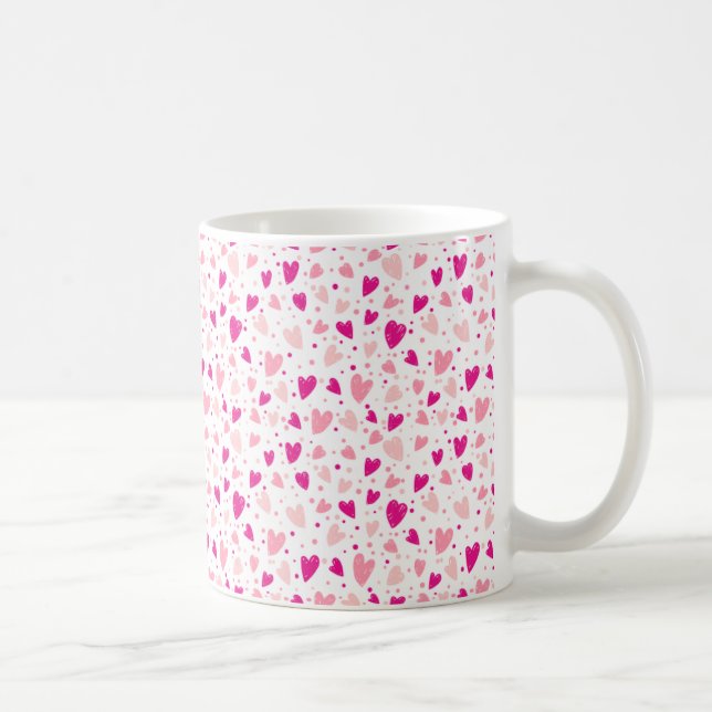 Mug Motif de coeur tiré à la main (Droite)