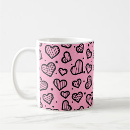 Mug Motif de cœurs - Inspiré de la Saint-Valentin