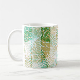Mug Motif de cônes de pin beige vert Noël hiver transp