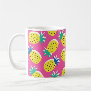 Mug motif de couleurs folles de fruits d'ananas sans