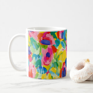 Mug Motif de coup de pinceau abstrait gras