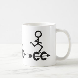 Mug Motif de coureur de © de pays croisé et emblème