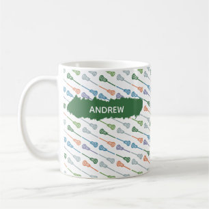 Mug Motif de crosse diagonale baroque douce